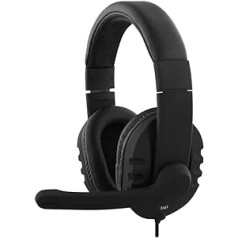 TNB HS-300 Wired Headset Multimedia Headphones Very Comfortable Black