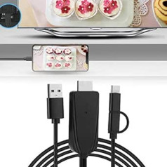 Atbalsta Bluetooth/Miraplug APP HDMI kabeli, ekrāna spoguļošanas kabeli televizoram projektoram monitoram