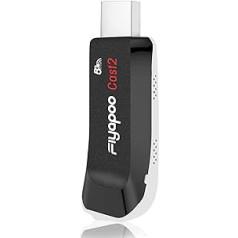 FIYAPOO Miracast Dongle 4K & 5G, Wireless Wi-Fi HDMI Dongle Streaming for iPhone/iPad/Android/iOS/Window/Mac OS Laptop, Tablet, PC to HDTV/Monitor/Projector (Supports Miracast, DLNA, Airplay)