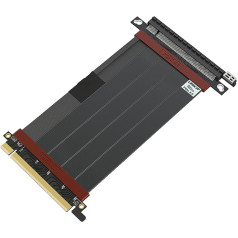 LINKUP — Ultra PCIe 4.0 X16 stāvvada kabelis (RTX4090, RX6950XT, x570, B550, Z690 pārbaudīts), ekranēts, vertikāls spēļu PCI Express Gen4 stiprinājums, taisns savienotājs (15 cm), 3.0 Gen3 un TT saderīgs