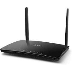 TP-Link Archer MR600 AC1200 LTE maršrutētājs, divjoslu 4G + Cat6 gigabitu WiFi maršrutētājs (lejupielāde 300 Mbit/s, divjoslu, 300 Mbit/s 2,4 GHz un 867 Mbit/s 5 GHz + brīvi konfigurējams melns LAN/WAN ports).