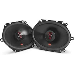 JBL Stage3 8627 divvirzienu automašīnas skaļruņu komplekts no Harmana Kardona - 250 vatu ovālas automašīnas skaļruņu kastes - lielas 6 x 8 collas - 15 x 20 cm, melnas