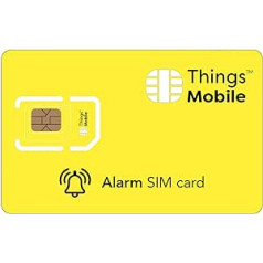 SIM card for ALLARME Anti-INTRUSIONE - Things Mobile - with worldwide coverage and GSM/2G/3G/4G LTE multioperator network without fixed costs and competitive advantages with €10 including credit card.