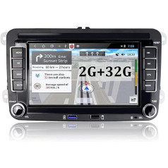 2GB + 32GB CAMECHO Android 11 ar CarPlay Android Car HiFi Sound Car Radio ar navigācijas sistēmu priekš VW Golf 5 Golf 6 Polo Passat Touran Skoda Seat 2 x USB/WiFi/GPS/Bluetooth/FM/RDS/EQ (Atpakaļskats