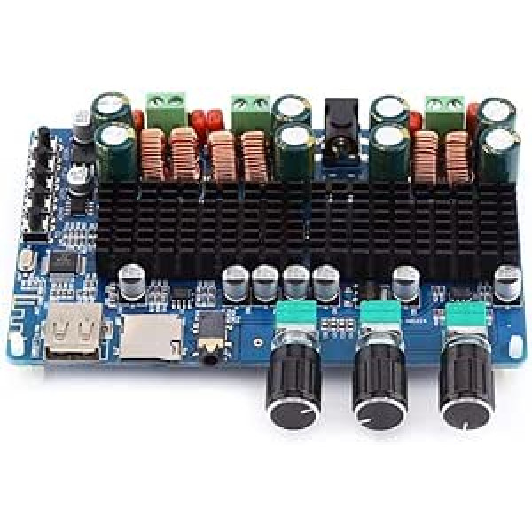 Bluetooth Audio Digital Power Amplifier Board Subwoofer Power Amplifier Digital 2.1 Channel Amplifier Module + 50W Stereo 100W Subwoofer Output