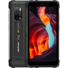 Ulefone Armor X10 PRO āra viedtālrunis bez līguma, 20MP zemūdens kamera, Helio P22 4GB + 64GB, 5,45 collu IP68 ūdensizturīgs mobilais tālrunis Android 11, 5180mAh akumulators, 3 karšu slots, sejas atbloķēšana, SNFC melns