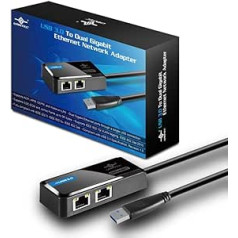 Vantec USB 3.0 auf Dual Gigabit Ethernet tīkla adapteris (CB-U320GNA), Schwarz