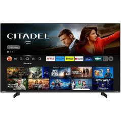 Toshiba 55QF5D63DA 55 collu QLED televizors/Fire TV (4K Ultra HD, HDR Dolby Vision, Smart TV, trīskāršs uztvērējs, iebūvēts Alexa, Bluetooth, Onkyo skaņa) [2023], melns