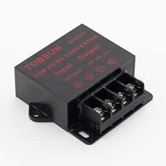 SUPERNIGHT DC DC Buck Converter DC 12V 24V uz 5V 5A 25W Converter Down Regulator Regulējams regulējams barošanas avota transformators LED displejiem, automobiļiem, elektrībai utt.