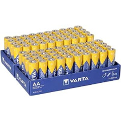 80 x Varta sārma baterijas, mignon, AA, LR06, 1,5 V rūpnieciskās, saraušanās plēves