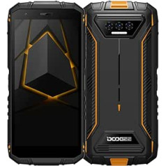 DOOGEE Android 12 āra mobilais tālrunis bez līguma S41, Ouad Core 3GB + 16GB (paplašināms 1TB), 6300 mAh akumulators, 8MP trīskāršā kamera, IP68 IP69K triecienizturīgs viedtālrunis, divas SIM kartes, 5,5 collu HD+, GPS