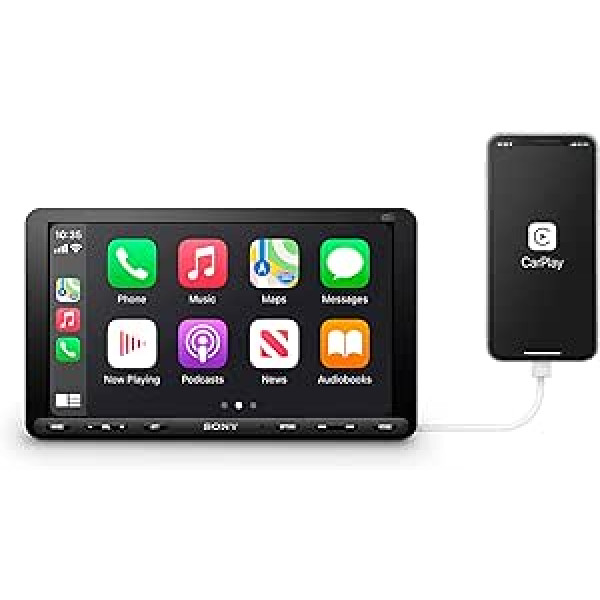 Sony XAV-AX8150ANT ar DAB+ antenu | 1 DIN ar 9 collu skārienekrānu, HDMI straumēšanai, CarPlay, Android Car, Weblink 2.0, DAB+, komplektā ir antena, Bluetooth