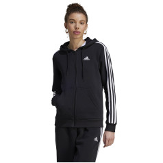 Adidas 3 Stripes FL Hoodie ar pilnu rāvējslēdzēju HZ5743 / melns / XL