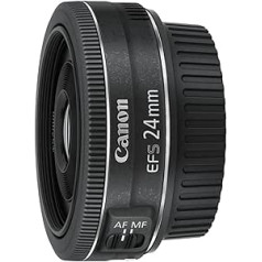 Canon EF-S 24 mm 1:2.8 STM objektīvs, melns