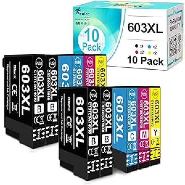 FENTEC XP3150 XP 2155 XP 3155 XP2150 XP 2100 XP 4100 WF-2840DWF 603XL Kasetnes Epson 603 XL Tintes kasetnes printeru kasetnēm W Epson XP 2150 XPF3 XP3 XP3 2150 XP3 3150 XP3415 F-,