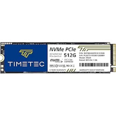 Timetec 512GB SSD NVMe PCIe Gen3x4 8Gb/s M.2 2280 3D NAND QLC augstas veiktspējas SLC kešatmiņas lasīšanas ātrums līdz 1900MB/s iekšējais cietvielu disks personālajam datoram, klēpjdatoram un galddatoram (512GB)