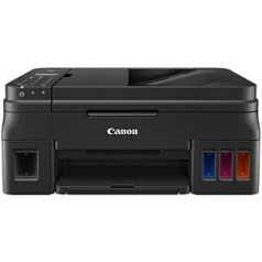 Canon PIXMA G4511 MegaTank Drucker nachfüllbares Farbtintenstrahl Multifunkcionssystem DIN A4 (Drucken, Scannen, Kopieren, Fax, 4800 x 1200 dpi, Print App, ADF, WLAN, niedrige Seitenkosten), schwarz