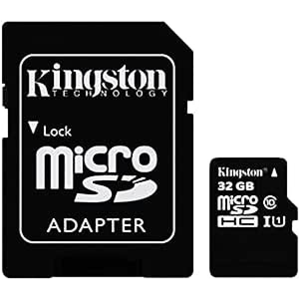 Ātrgaitas 10. klases Micro SD karte, kas ir iepriekš ielādēta ar jaunākajiem Noobs for Raspberry Pi 4, 3B+, 3 un 2, melna 32 GB