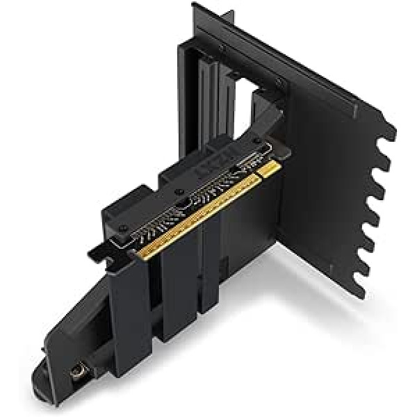 NZXT vertikālais GPU montāžas komplekts - AB-RH175-B1 - 175 mm PCIe 4.0x16 stāvvads - GPU stiprinājums - Lieljaudas tērauda kronšteins - saderīgs tikai ar H5, H7 un H9 sērijas korpusiem - melns