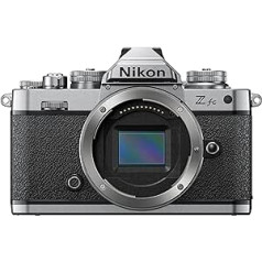 Nikon Z fc bezspoguļa kamera DX formātā (20,9 MP, OLED skatu meklētājs ar 2,36 miljoniem pikseļu, 11 kadri sekundē, hibrīda AF ar fokusa palīgu, ISO 100–51,200, 4K UHD video)