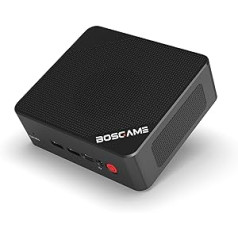 BOSGAME P1 Mini PC, AMD Ryzen 7 5700U (līdz 4.3GHz, 8C/16T), DDR4 32GB RAM 1TB NVMe M.2 SSD Mini Galddators, WiFi6/ BT5.2/ Trīskāršs displejs 4K@60Hz izvade Gigabit Ethernet