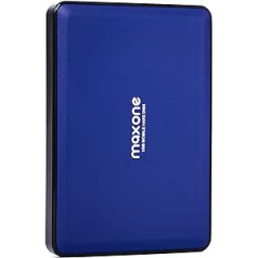 Maxone portatīvais ārējais cietais disks 160 GB 2,5 collu USB 3.0 dublējumkopijas HDD Portable televizoram, personālajam datoram, Mac, MacBook, Chromebook datoram, Xbox One, Wii u, klēpjdatoram, galddatoram, Windows (160 GB, zils)