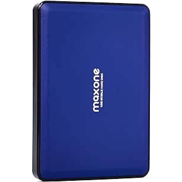 Maxone portatīvais ārējais cietais disks 160 GB 2,5 collu USB 3.0 dublējumkopijas HDD Portable televizoram, personālajam datoram, Mac, MacBook, Chromebook datoram, Xbox One, Wii u, klēpjdatoram, galddatoram, Windows (160 GB, zils)