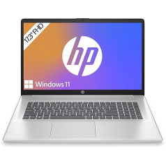 HP klēpjdators | 17,3 collu FHD displejs | Intel Core i5-1335U | 16 GB DDR4 RAM | 512 GB SSD | Intel Iris Xe | Windows 11 Home | QWERTZ tastatūra | Dabīgais sudrabs