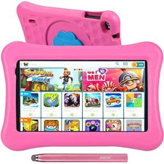 10.1 Inch Children's Tablet, 8 GB (4 + 4 Expand) RAM 128 GB ROM, Funtab Tablet Children Child Safe KIDOZ App & Google Play Pre-installed, Android 13 Tablet for Children with Touch Pen, Child-friendly