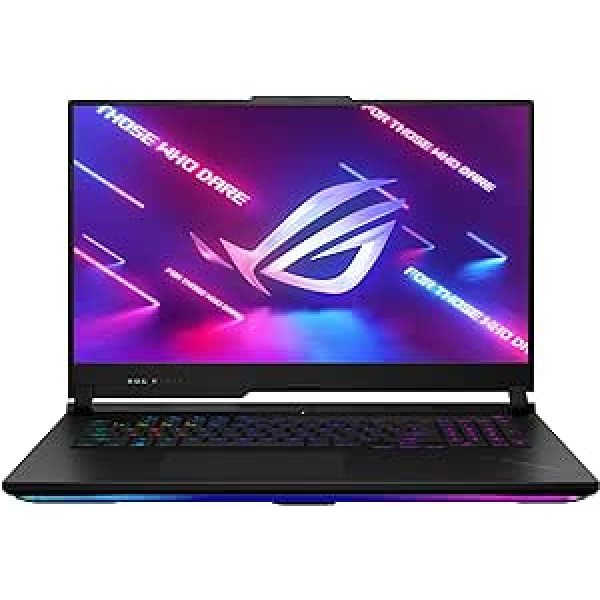 ASUS ROG Strix SCAR 17 spēļu klēpjdators | 17,3 collu WQHD 240Hz/3ms pretatspīduma IPS displejs | AMD R9 7945HX | 32 GB RAM | 1 TB SSD | NVIDIA RTX 4080 | Windows 11 | QWERTZ tastatūra | Izslēgts Melns