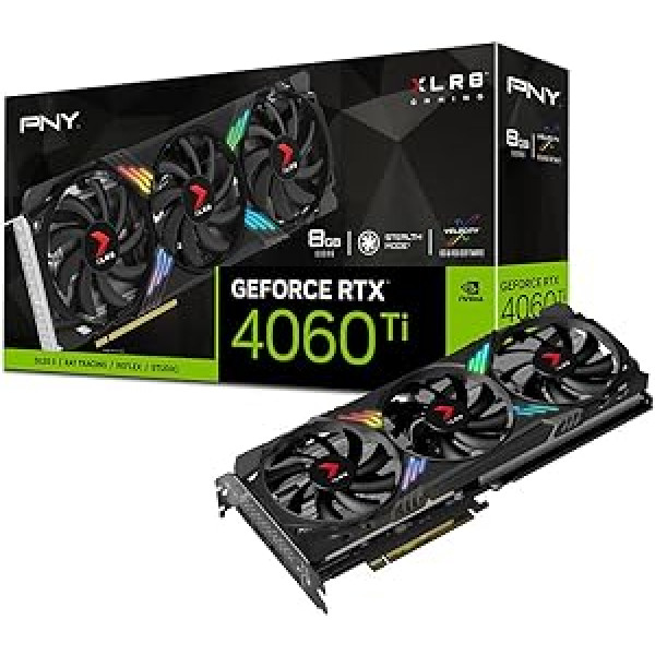 PNY GEFORCE RTX™ 4060 Ti 8GB XLR8 Gaming Verto Triple Fan Edition DLSS 3 grafikas karte