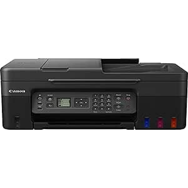 Canon PIXMA G4570 MegaTank 4-in-1 daudzfunkciju ierīce DIN A4 (skeneris, kopētājs, printeris, fakss, ADF, krāsu tintes printeris, USB, WLAN, drukas lietotne, mākonis, LC displejs), melns/pelēks