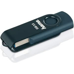 Hama 256GB USB zibatmiņas disks USB 3 Data Stick 90MB/s datu pārsūtīšana ar cilpu pievienošanai atslēgu piekariņam Memory Stick Metāla Memory Stick piemērota operētājsistēmai Windows/MacBook) Benzīna zila