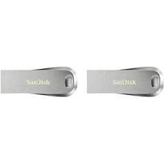 SanDisk Ultra Luxe USB 3.1 Flash Drive 64GB (USB 3.1 Gen 1 and USB 3.0 Enabled, 150MB/s, Password Protection, Data Recovery Software) (Pack of 2)