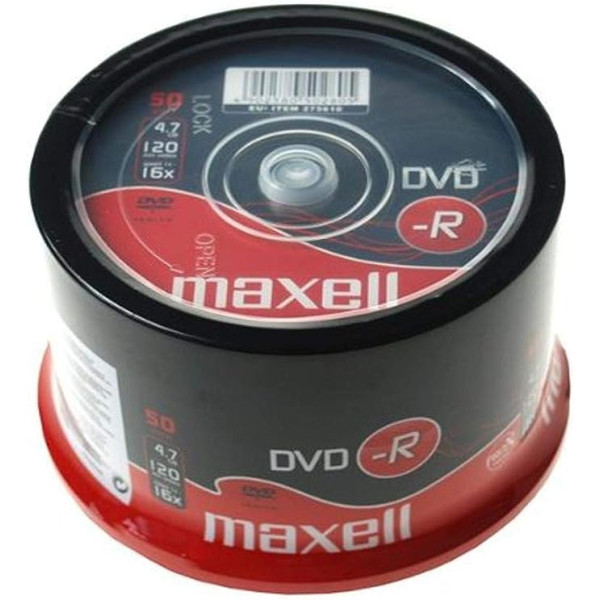 Maxell DVD-R sagataves 4,7 GB 16 x 50 vārpsta