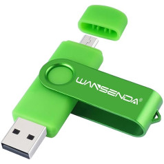 Wansenda USB zibatmiņas disks 128 GB Micro USB 2.0 Memory Stick Dual Flash Drive ar mikro savienotāju Android viedtālruņu planšetdatoriem un datoriem