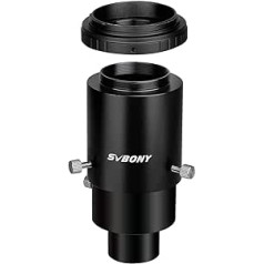 Svbony SV187 Telescope Camera Adapter 1.25 Inch Prime Focus and Variable Projection Eyepiece Photography Compatible with Canon