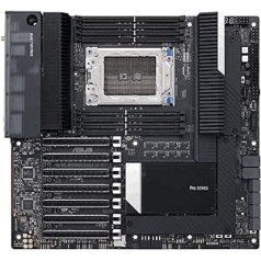 ASUS Pro WS WRX80E-SAGE SE WIFI darbstacijas mātesplates ligzda AMD sWRX8 (AMD WRX80 Ryzen Threadripper, eATX, Intel Dual 10G LAN, USB 3.2 Gen 2x2 Type-C, 7x PCIe 4.0 x16, PCI2xe. MB9-iKWM)
