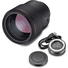 Samyang AF 135 mm F1.8 FE Sony E + Samyang objektīva stacijai — automātiskā fokusa pilna formāta un APS-C telefoto objektīvs, spilgts fiksēts fokusa attālums Sony kamerai ar E stiprinājumu + dokstacija sistēmas atjaunināšanai