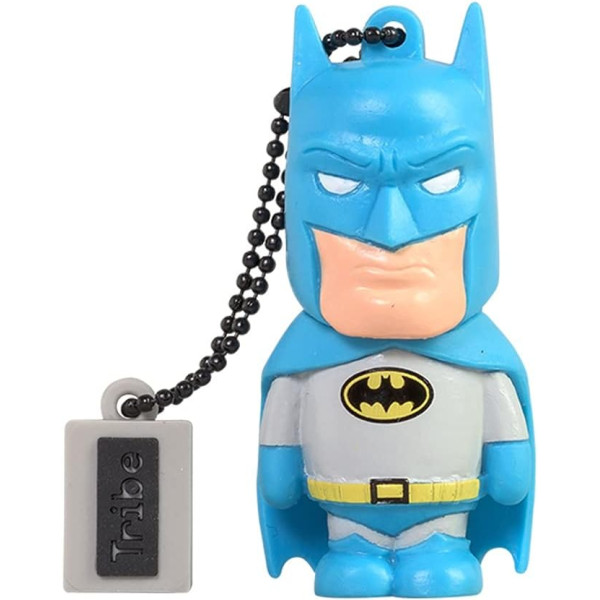 Tribe DC Original Warner Bros. Pendrive attēls 16 GB USB 2.0 zibatmiņas disks ar atslēgu turētāju — Betmens