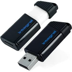 Integrēts 64 GB USB 3.0 zibatmiņas disks līdz 120 MB/s — melns