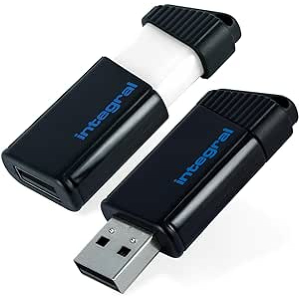 Integrēts 64 GB USB 3.0 zibatmiņas disks līdz 120 MB/s — melns