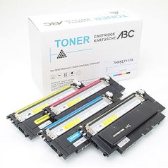 ABC saderīgs 4 tonera kasetņu komplekts HP 117A W2070A - W2073A, kas paredzēts HP Color Laser 150 150a 150nw MFP 178 178nw 178nwg 179 179fnw 179fwg