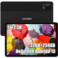 DOOGEE T30 Ultra Tablet PC, G99 Octa-Core 32GB RAM + 256GB ROM (TF 2TB), Akumulators 8580mAh / 18W, 11 Pollici TÜV SÜD, 2.5K 1600 * 2560, Dual 4G MP1, Android 6 dev1/. L1 Melns