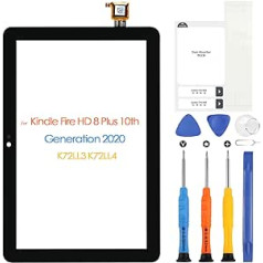 ARSSLY für Kindle Fire HD 8 10th Gentizer Touch Screen, for Kindle Fire HD 8 10th Gen 2020 K72LL3 K72LL4 Touchscreen Digitalizer Frontplatte aus Glas (nicht LCD Display)