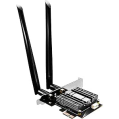 GLOTRENDS Wi-Fi 5 AC1200 PCIe WiFi karte galddatoram, Bluetooth 4.2, WPA2, 802.11ac divjoslu bezvadu adapteris ar MU-MIMO, OFDM, īpaši zemu latentumu, atbalsta Windows 11, 10 (64 bitu)