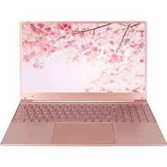 15.6 Inch Laptop, 2K IPS Display Laptop, 12GB LPDDR4 RAM, for Intel Celeron N5095 Processor, Windows 11 Laptop, 2.4G + 5G WIFI, with Fingerprint, Keyboard Backlight, Pink (12+1TB)