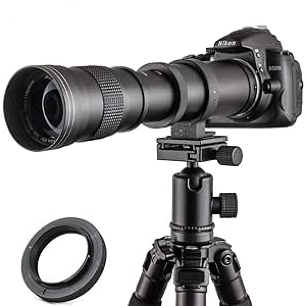 JINTU 420–800 mm MF teleobjektu kamera tālummaiņas kamera F8.3, kas paredzēta Nikon spoguļkameru kamerām D780 D5600 D5500 D5400 D5300 D5200 D5100 D3100 D3200 D3300 D77 D3400 D3500 D07 D07 D07 D07 D08 200 DF