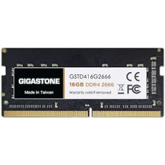 [DDR4 RAM] Gigastone klēpjdatora RAM 16 GB DDR4 RAM 16 GB DDR4-2666MHz PC4-21300 CL19 1,2 V SODIMM 260 Pin/Pin nebuferēta datora atmiņa bez ECC (tikai piezīmjdatoriem/klēpjdatoriem)