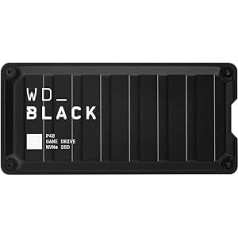 WD_BLACK P40 Game Drive SSD 2 TB ārējais SSD (WD_BLACK informācijas panelis, 2000 MB/s lasīšana/rakstīšana, SuperSpeed USB 3.2 Gen2x2, 5 gadu garantija) Melns — saderīgs arī ar datoru, Xbox un PS5